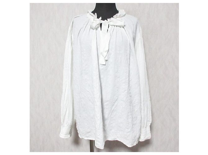 Autre Marque Blusa com pregas IENA Branco