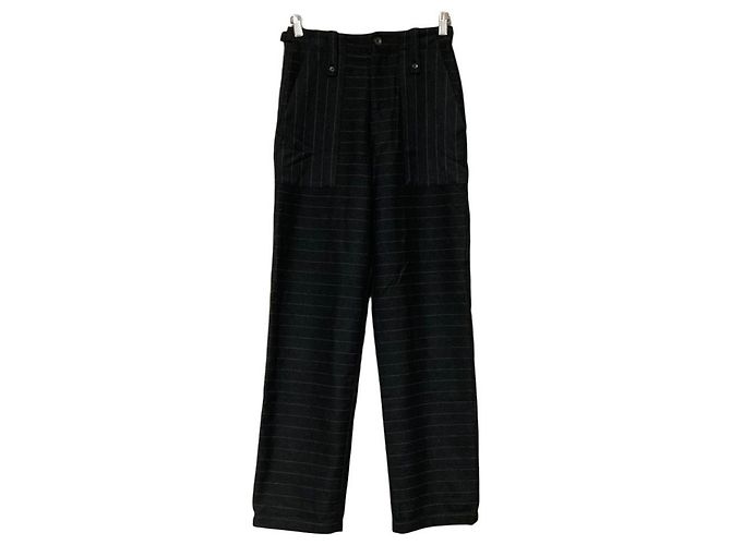 Armani Jeans Stripe Pants Black