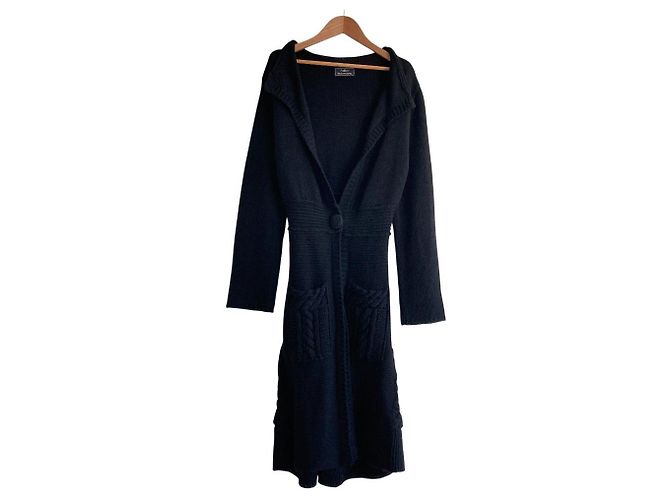 Autre Marque GRACE CONTINENTAL Long Knit Cardigan Nero