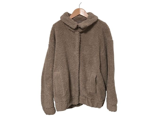 Autre Marque Arpege story Boa Short Coat Marrone