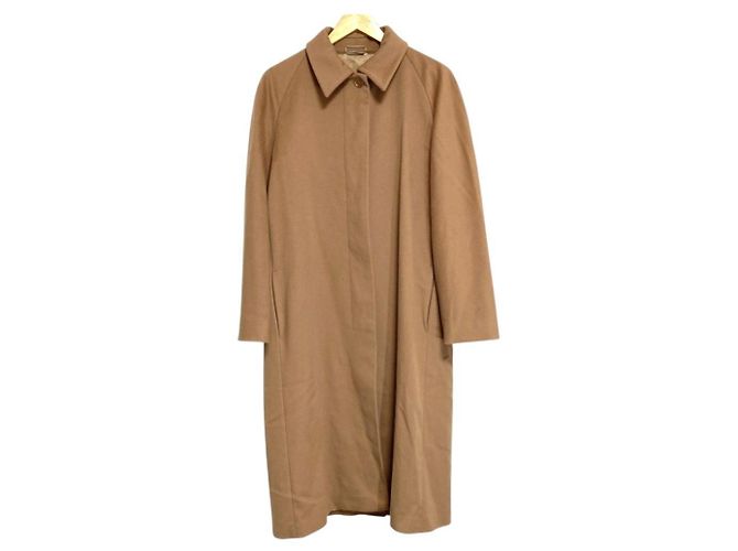 Max Mara Woll-Balmacaan-Mantel Beige