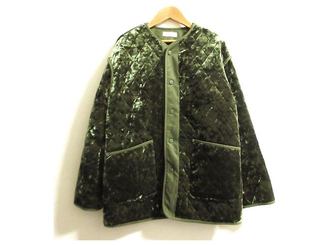 Autre Marque MACPHEE Polyester-Veloursjacke Grün