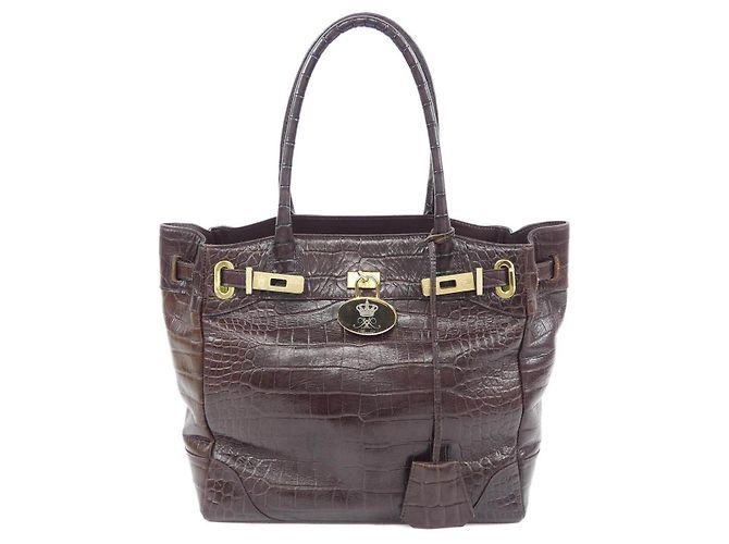 Autre Marque ADMJ Lederhandtasche Braun