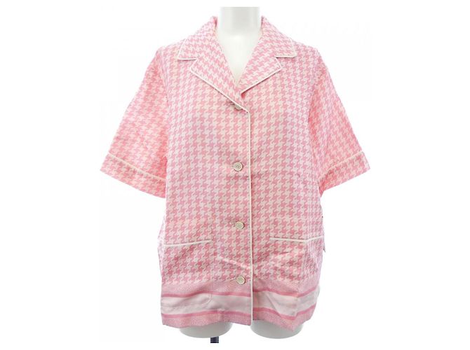 Autre Marque Camicia a maniche corte in seta Christian Dior Rosa