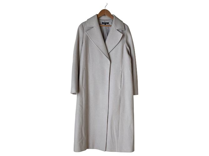Autre Marque Abrigo largo de lana Lautreamont Castaño Gris