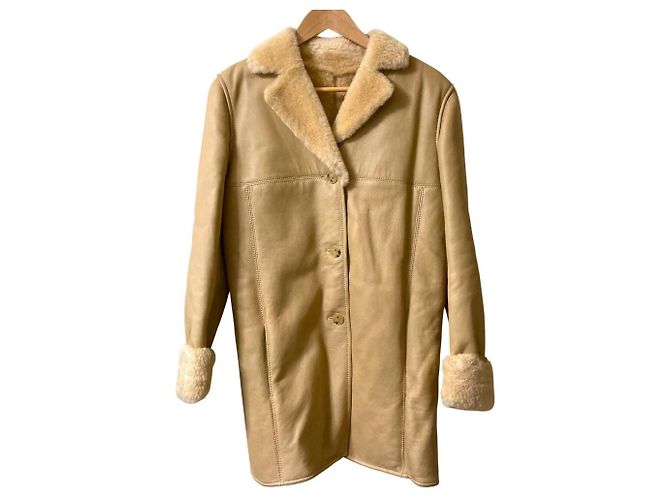 Loewe Shearling Coat Jacket Brown Camel
