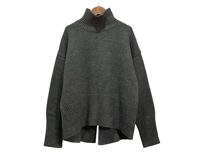 Autre Marque ADAM ET ROPE turtleneck back slit knit pullover Brown