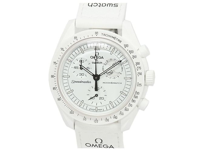 OMEGA x SWATCH Speedmaster MoonSwatch Mission to the Moonphase Bioceramic Weiß