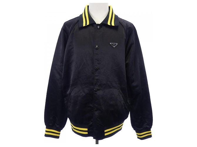 Blouson Prada con logo Triangle Nero