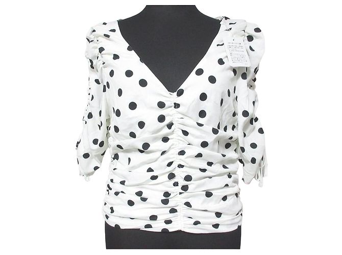 Autre Marque Blusa Dot Gather eimy istoire Blanco