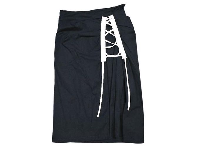 Saia de algodão Dries Van Noten SIAMO 8329 Azul