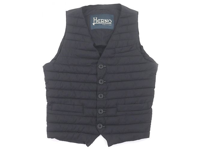 Autre Marque Herno Nylon Steppweste Blau Marineblau