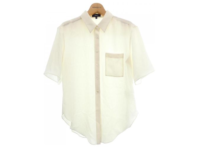 Camisa de algodón Theory Beige