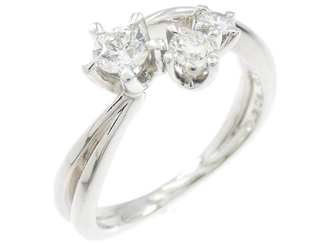 Autre Marque Anillo de Pt900 con diamantes Plata