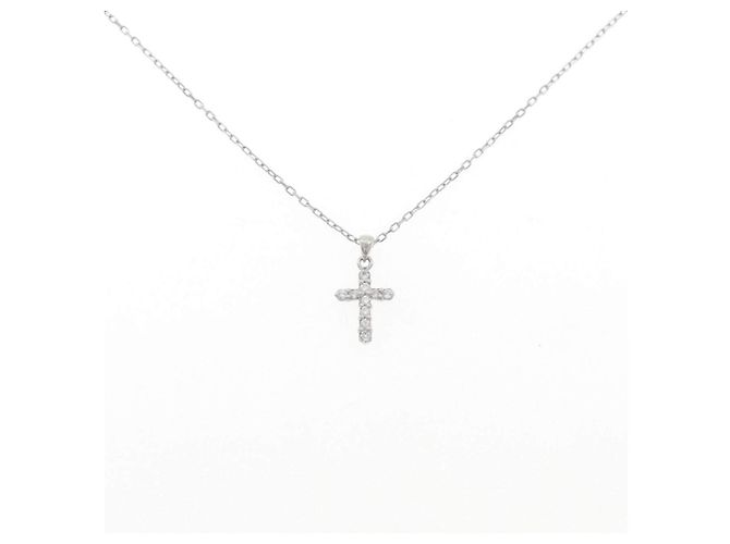 Autre Marque Collana di diamanti Pt900/Pt850 Argento