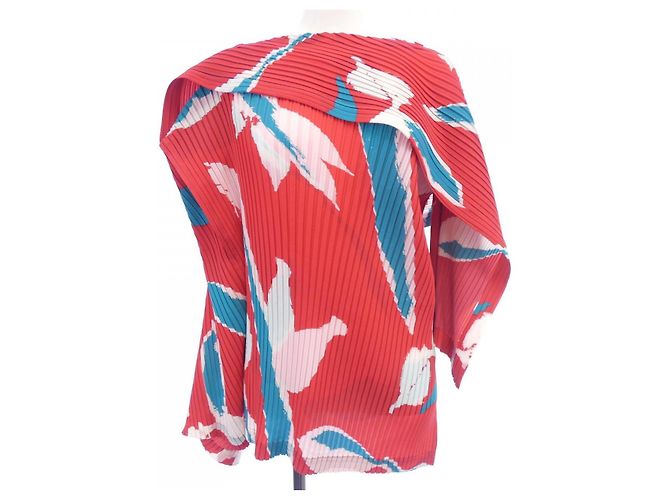 Top ISSEY MIYAKE Blanco Roja Azul