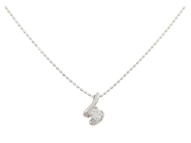 Autre Marque Diamantenhalskette PT900 PT850 Silber