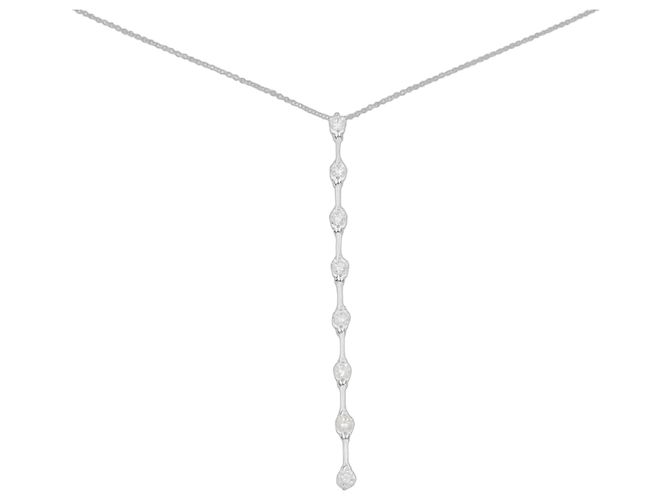 Autre Marque Collar de Diamantes Au750 Plata
