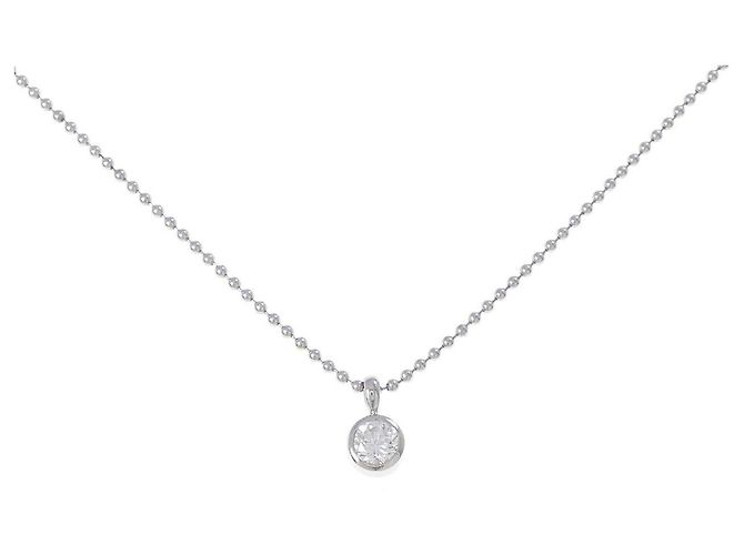 Autre Marque Collar de Pt900 y diamantes Plata