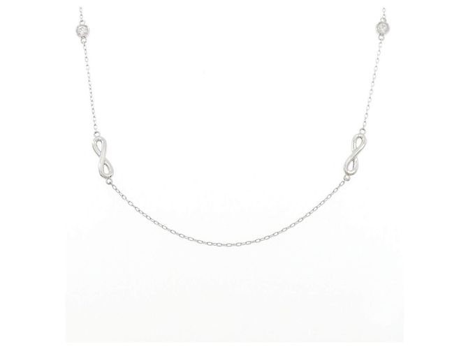 Autre Marque Collar de diamantes PT950 Plata