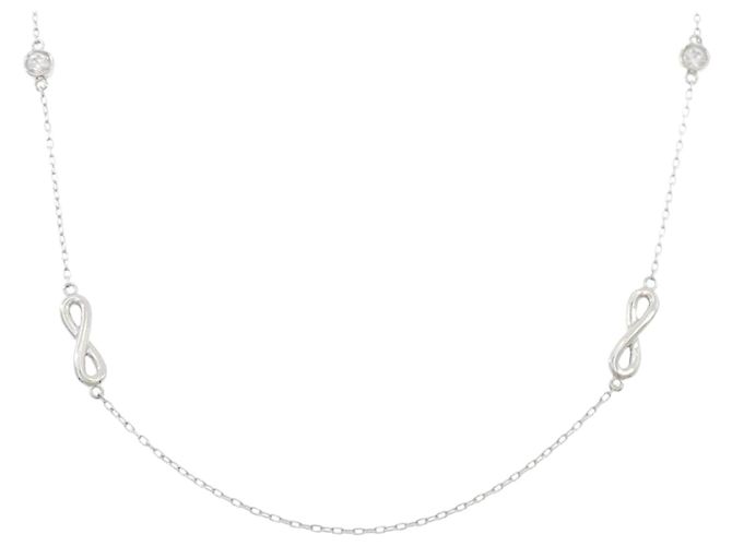 Autre Marque Collier en diamant PT950 Argenté