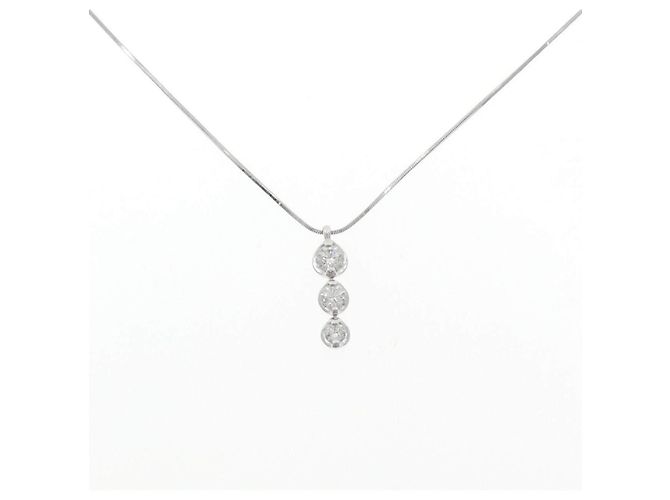 Autre Marque Collana di diamanti PT900 PT850 Argento