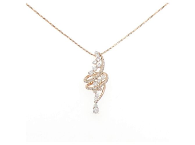 Autre Marque Diamantenhalskette Au750 Pink