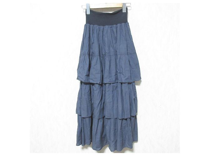 Autre Marque Gonna lunga a balze MONILE Blu Blu navy