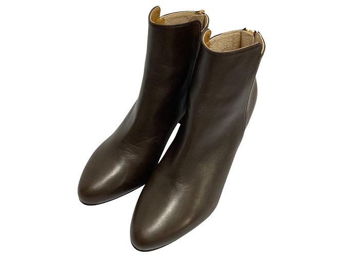 Autre Marque Botas Curtas ANAYI Botas de couro Marrom Bronze