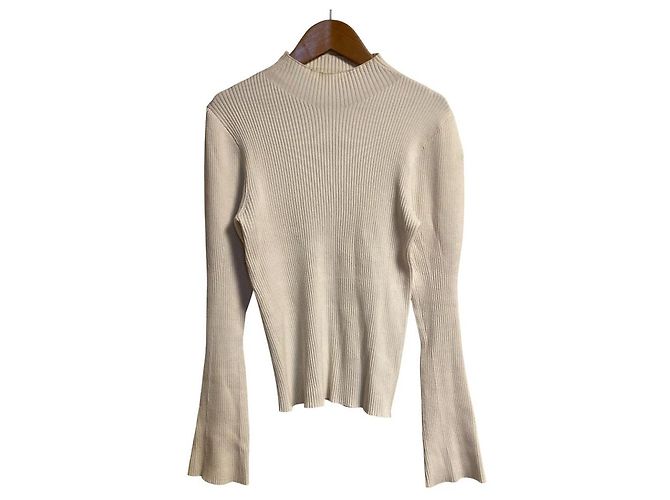Autre Marque Snidel Strickpullover mit einfachen Puffärmeln Roh