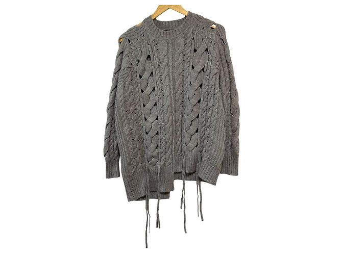 Autre Marque GRACE CONTINENTAL Zopfstrick-Top Braun