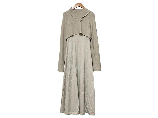 Autre Marque COCO DEAL Strick-Camisole-Kleid Ensemble Beige