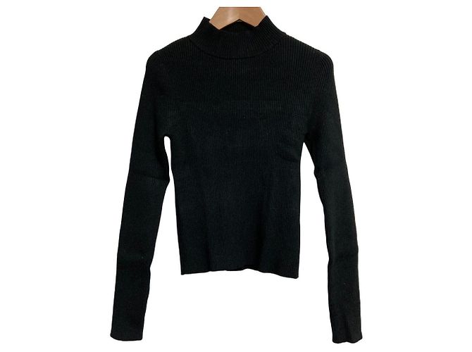Autre Marque eimy istoire Rippstrick-Pullover Schwarz