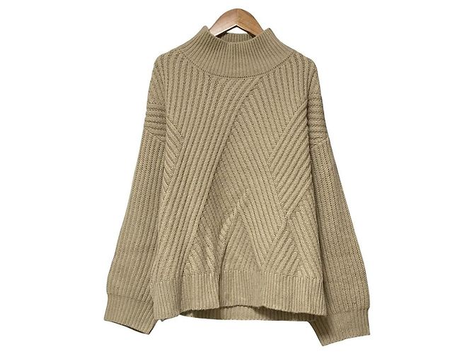 Autre Marque marjour Strickpullover mit Stehkragen Beige