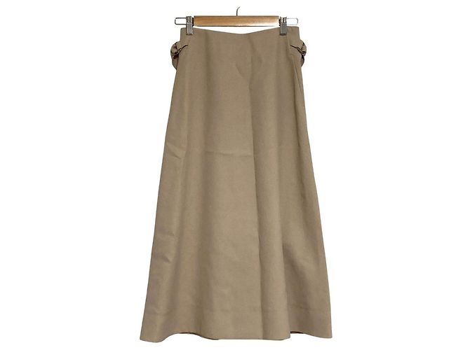 Autre Marque Saia Longa Flare STRAWBERRY-FIELDS Bege