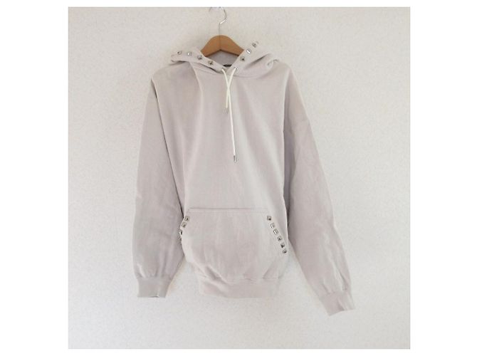 Autre Marque LOVELESS Sweatshirt aus Baumwolle mit Nieten Beige