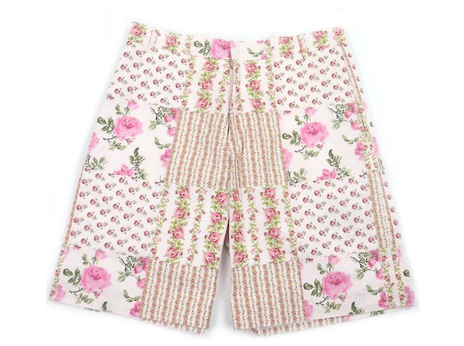 Calções de algodão Dior com estampado floral rosa