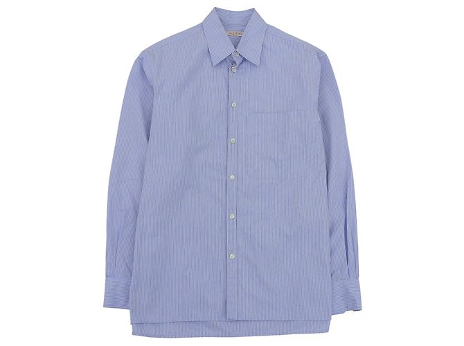 Camicia in cotone a maniche lunghe Valentino Blu Blu chiaro