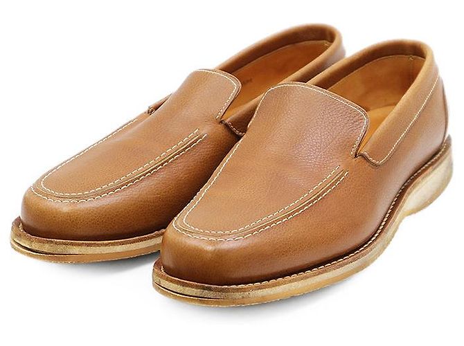 Mocassin John Lobb MIAMI en cuir grainé Marron Camel