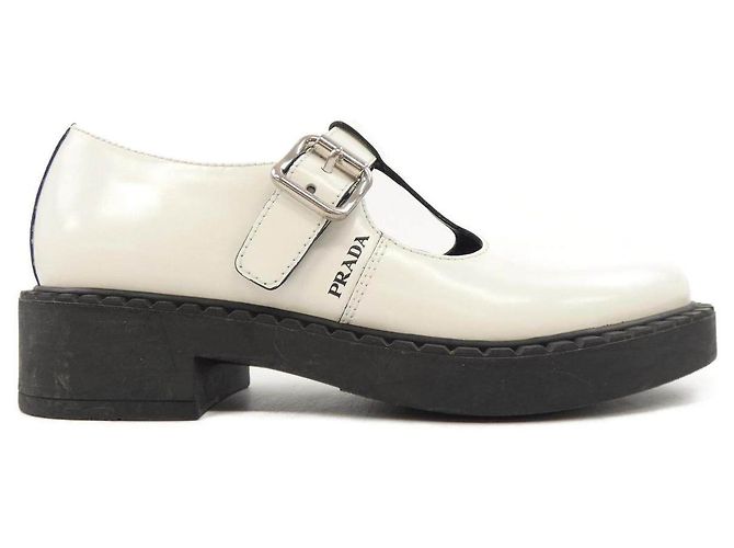 Chaussures Prada MARY JANE T-STRAP Blanc