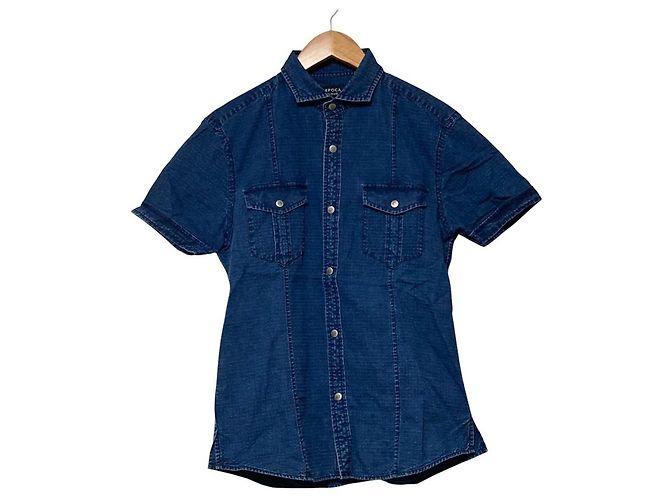 Autre Marque EPOCA UOMO Denimhemd Blau