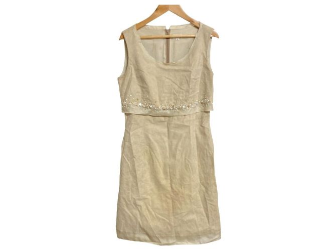 Autre Marque FOXEY Faux Suede Dress Beige