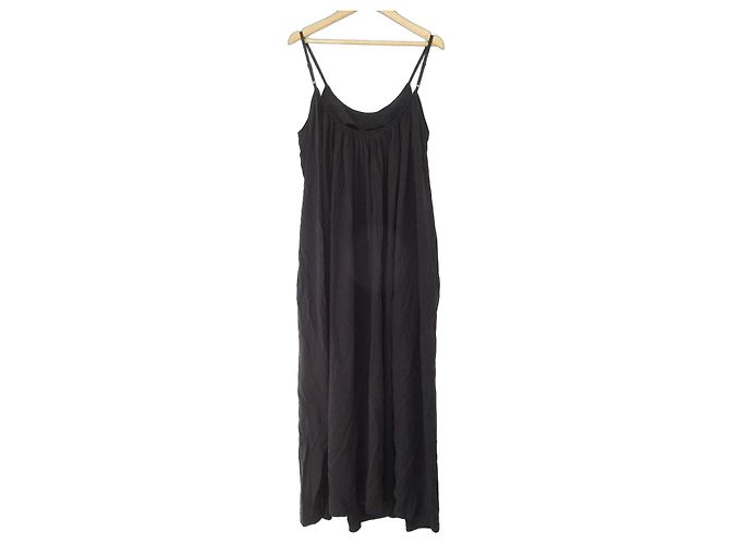 Autre Marque Drawing Numbers Maxikleid mit Trägern Schwarz