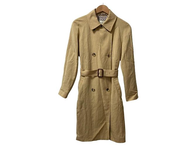 Trench Coat com Cinto e Forro Paisley ETRO Bege