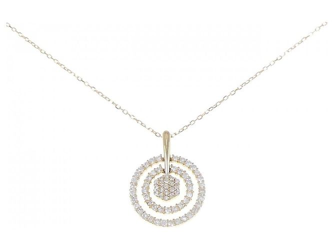 Autre Marque Collar de diamantes Au750 Dorado