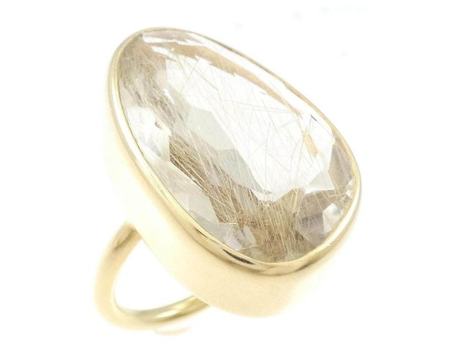 Autre Marque Anello MARIHA in oro giallo 750 e quarzo D'oro