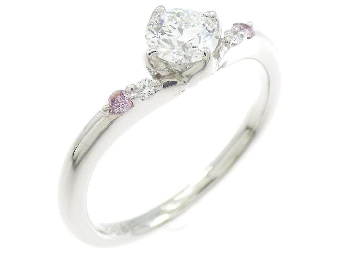 Autre Marque Pt900 Diamantring Silber