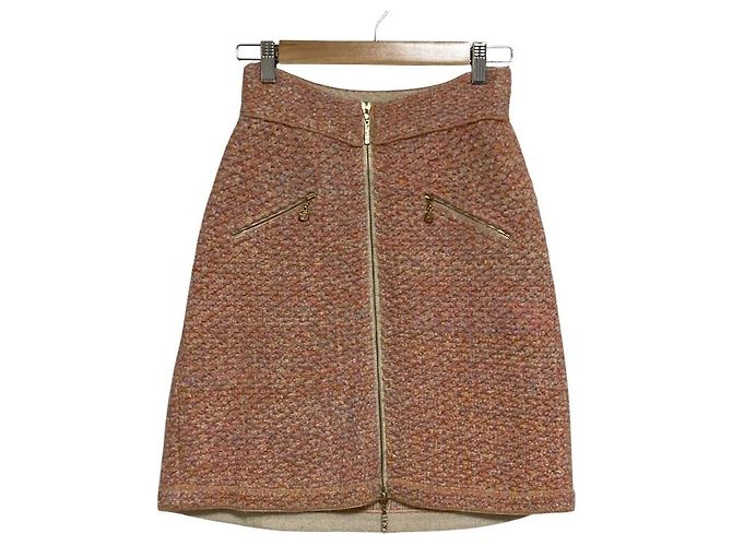 Saia de tweed Chanel Rosa