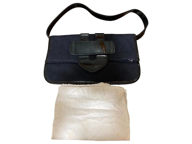 Autre Marque Borsa a tracolla Tila March in lana Blu Blu navy