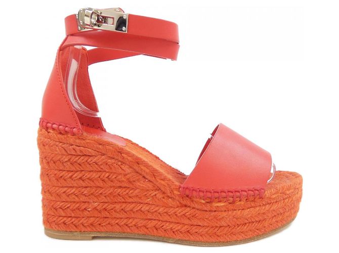Hermès Hermes TIPOLI Calf Sandals Red